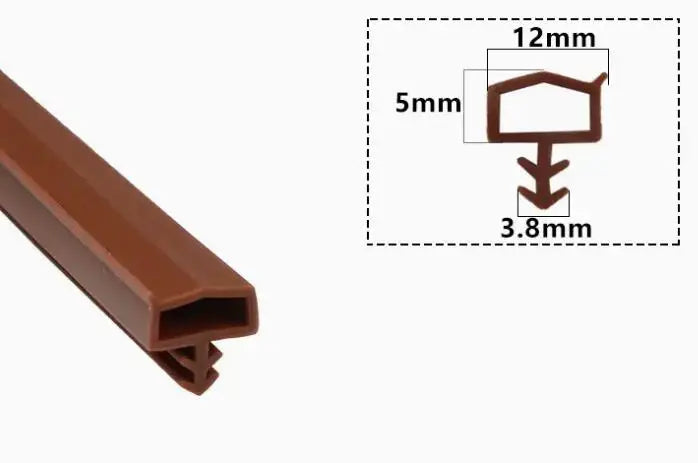 5 Meters door gasket high temperature resistance silicone rubber door window sealing strip weatherstrip caulking strip