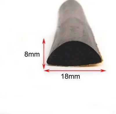 5 Meters D / I Type self adhesive door gasket rubber foam sealing strip windproof weatherstrip collision proof bar