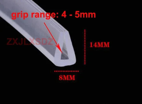 PVC Seal Strip Shower Door and Window Seal Strip Glass Edge Trim Glazing Edge Guard