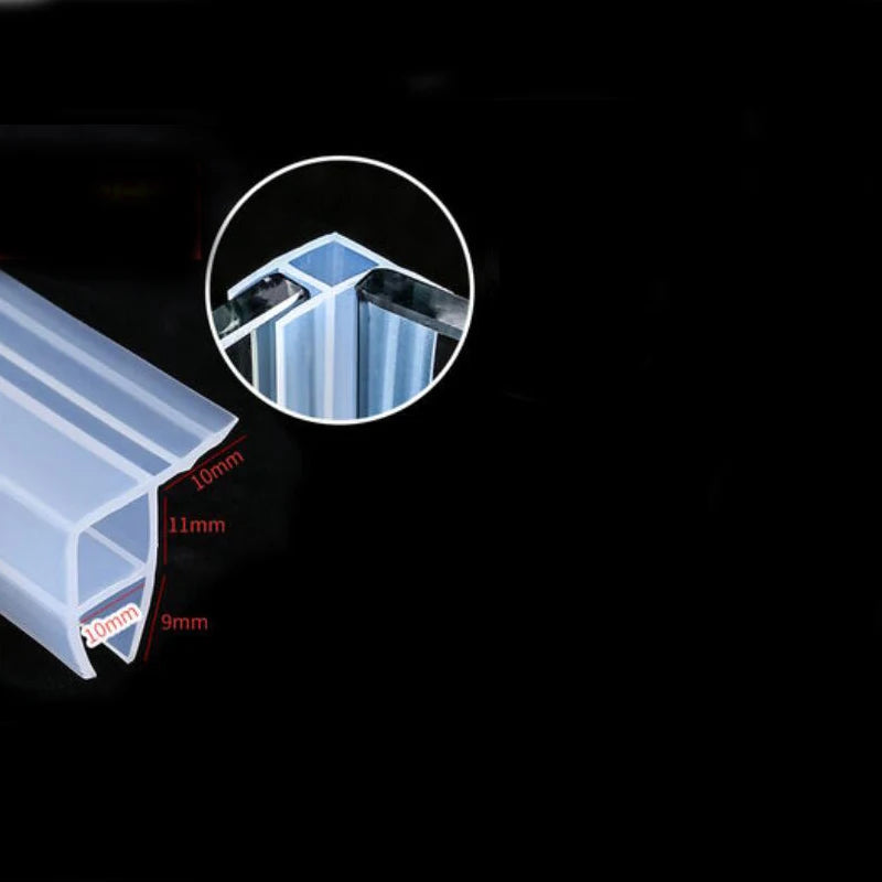 3 Meters F/h/U Silicone Rubber Shower Room Door Window Glass Seal Strip Weatherstrip for 6/8/10/12 Mm Glass