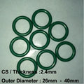 100 PCS CS2.4mm x OD 26/27/28/29/30/31/32/33/34/35/36/37/38/39/40mm FKM Rubber Gasket Seal FKM O Ring