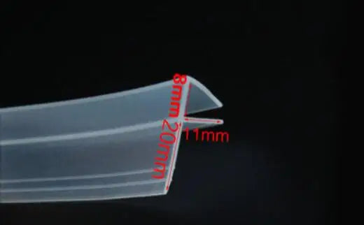 3 Meters Widened F/h Silicone Rubber Shower Door Window Glass Seal Strip Weatherstrip Door Gasket