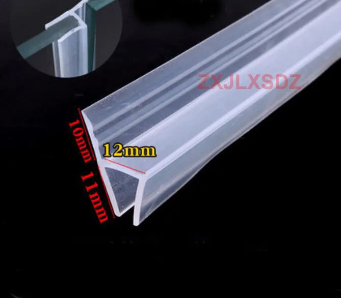 3 Meters F/h/U Silicone Rubber Shower Room Door Window Glass Seal Strip Weatherstrip for 6/8/10/12 Mm Glass