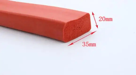 High Temperature Resistant Flat Silicone Rubber Foam Sealing Strip Foam Weatherstrip Bumper Strip