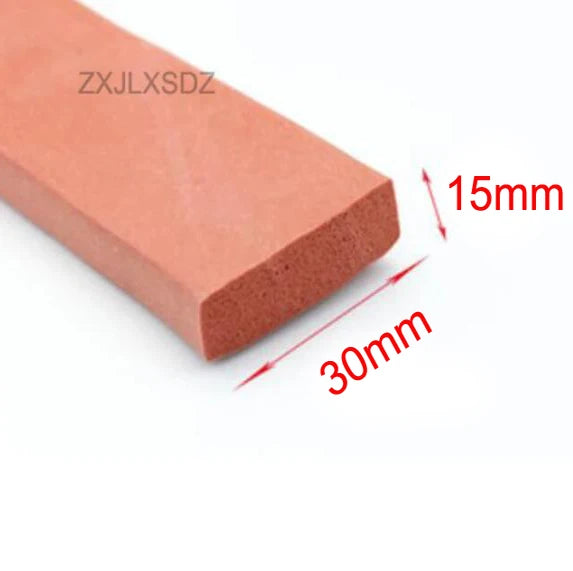 High Temperature Resistant Flat Silicone Rubber Foam Sealing Strip Foam Weatherstrip Bumper Strip