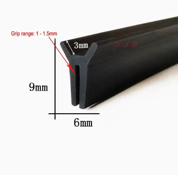 5 Meters H Shape Rubber Seal Strip Edge Guard Rubber Edge Trim Weatherstrip Edge Gasket