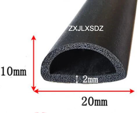 3 Meters self-adhesive D-type rubber foam sealing strip cabinet door foam seal strip door gasket