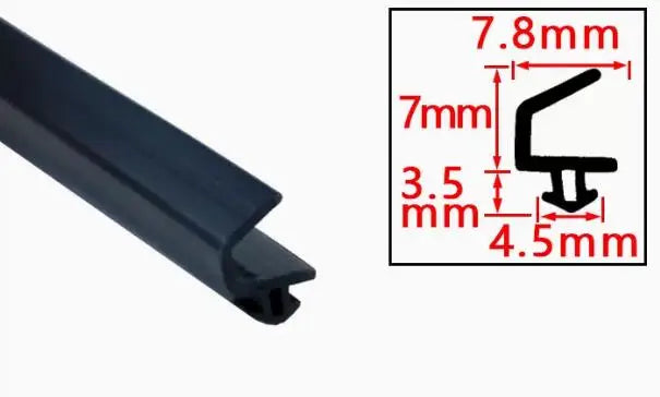 5 Meters Bottom Width 4.5/5/6/7mm Silicone Rubber Seal Strip Aluminum Door Window Gasket Weatherstrip