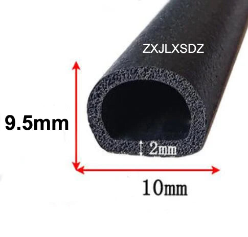 3 Meters self-adhesive D-type rubber foam sealing strip cabinet door foam seal strip door gasket