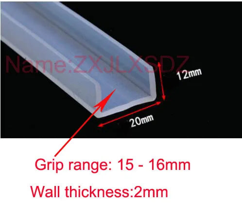 5 Meters U Channel Silicone Rubber Shower Door Glass Sealing Strip Edge Trim Glazing Weatherstrip Edge Guard Furniture Gasket