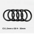 100 PCS NBR O Ring O-ring Seal Rubber Gaskets CS 1.5mm x OD 4 4.5 5 5.5 6 6.5 7 7.5 8 8.5 9 9.5 10 10.5 11 12 13 To 30mm