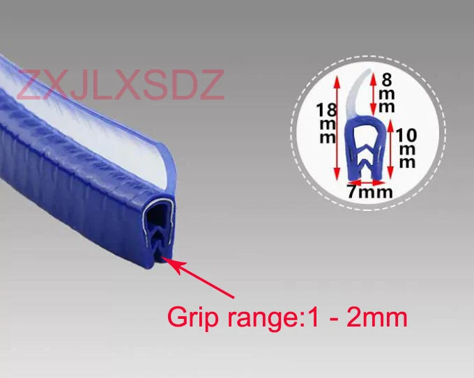 3 Meters U Channel PVC Edge Trim Auto Door Seal Strip Noise Proof Car Door Edge Guard