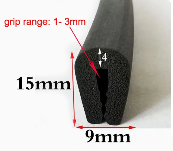 U Type Rubber Foam Sealing Strip Anti-collision Rubber Foam Door Seal Weatherstrip Door Gasket