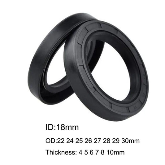 10 Pcs NBR Nitrile Rubber Double Lip TC Oil Seal Gasket 18x22x7 18x24x5/6/7 18x25x5/6/7 18x26x4/5/6/7 18x27x7 18x28x6/7/8/10mm