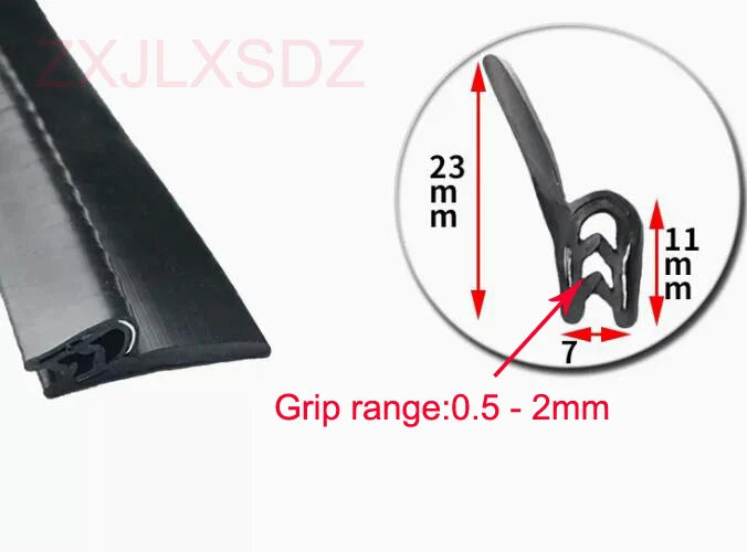 3 Meters U Channel PVC Edge Trim Auto Door Seal Strip Noise Proof Car Door Edge Guard
