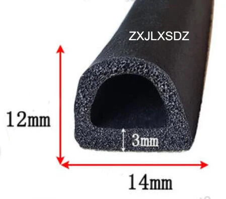 3 Meters self-adhesive D-type rubber foam sealing strip cabinet door foam seal strip door gasket