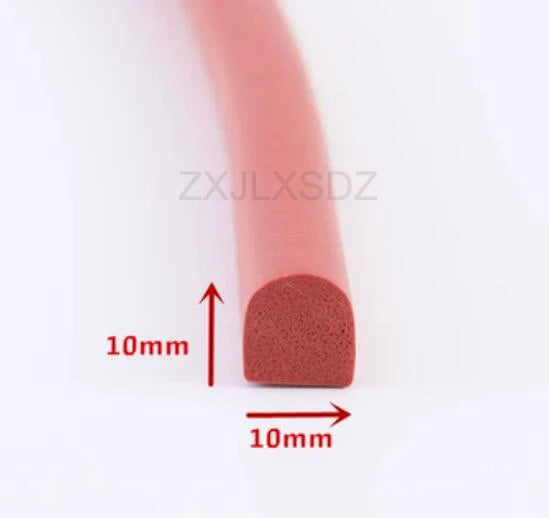 D Shape Silicone Rubber Foam Door Window Sealing Strip Rubber Foam Weatherstrip