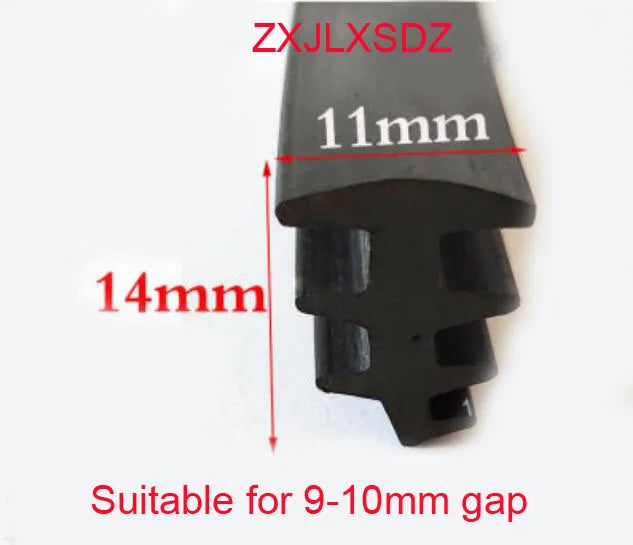 3 Meters Aluminum Alloy Door and Window Glass Fixed Rubber Sealing Strip Weatherstrip Gap Filler Rubber Profile