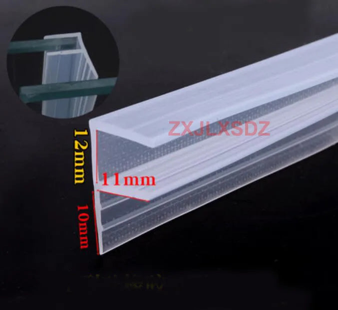 3 Meters F/h/U Silicone Rubber Shower Room Door Window Glass Seal Strip Weatherstrip for 6/8/10/12 Mm Glass
