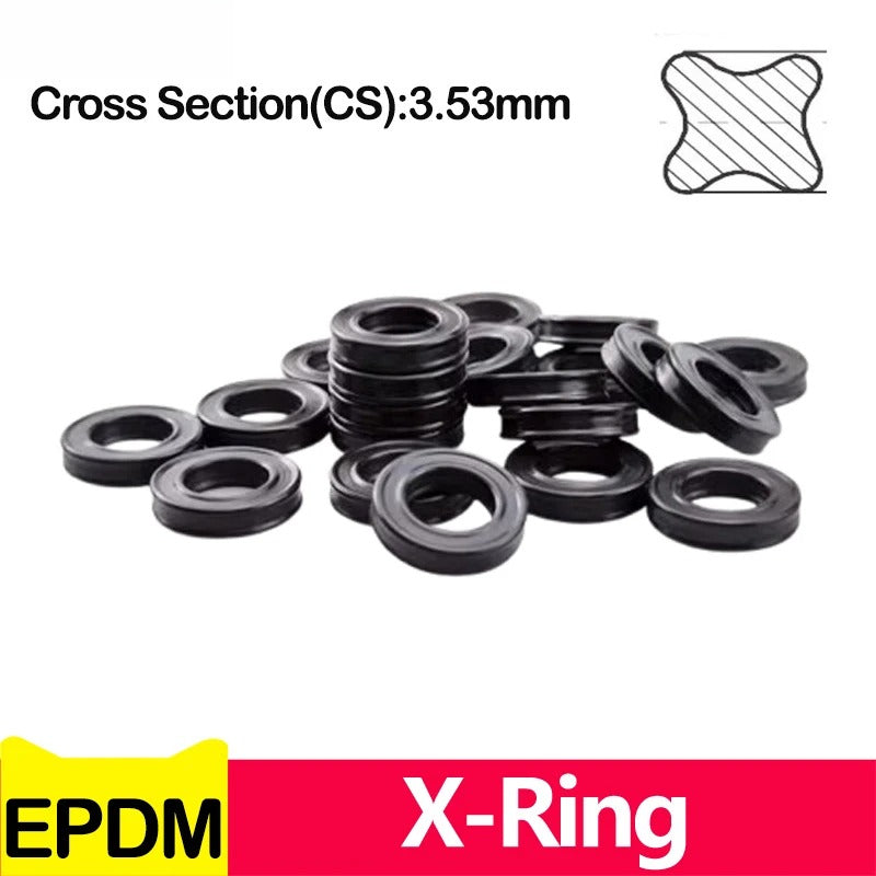 EPDM X-Ring Four Lip Seal Ring CS 3.53mm x ID 4.34-456.06mm Sealing Gasket for Hydraulic Cylinders and Piston Rods