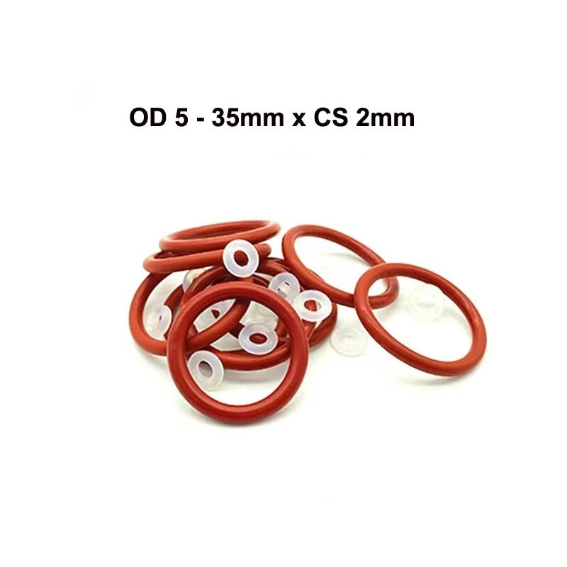 OD 5 5.5 6 6.5 7 7.5 8 8.5 9 9.5 10 10.5 11 11.5 12 12.5 13 14 15 16 to 35mm x CS 2mm silicone o ring o - ring seal rubber gasket - | Xingtai Hanze Trading Co., Ltd.